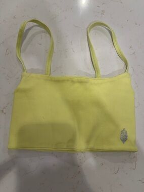 FP Movement by Free People Bright Yellow Ribbed Bralette Tank